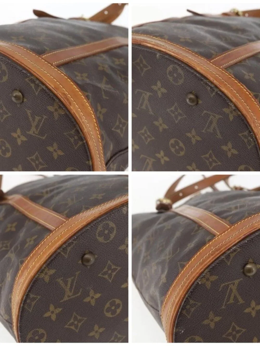 LOUIS VUITTON Monogram Bucket GM Shoulder Bag M42236 LV Auth 165936